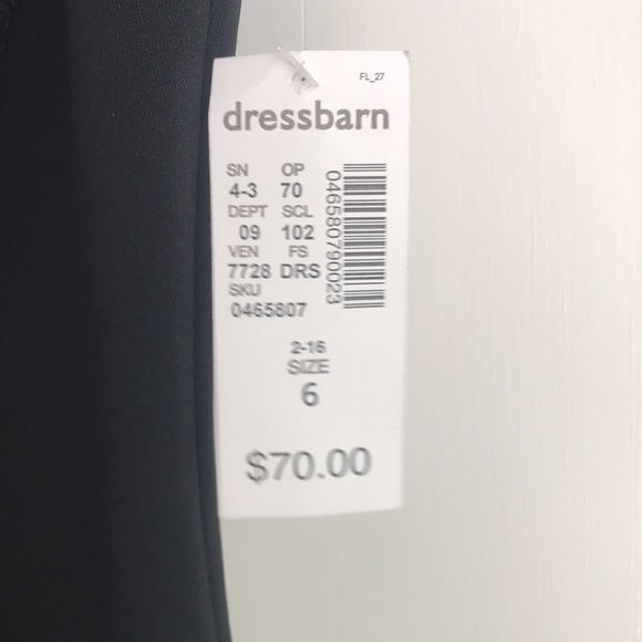 JAX Black dress with gold accent size 6 - Picture 6 of 6